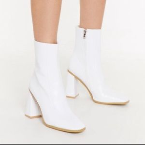 White Nasty Gal Boots